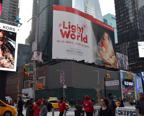 Light the World Billboard 2017, Times Square, New York City (120'x75' 9,375 sq ft)